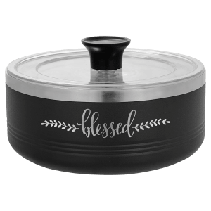 SKU: LSB201 - Polar Camel Black 1 1/4 Quart Serving Bowl with Lid