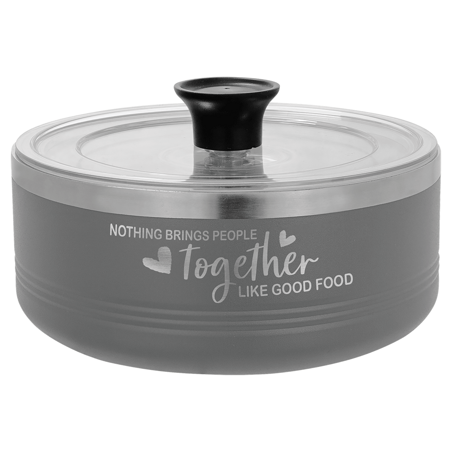 SKU: LSB203 - Polar Camel Gray 1 1/4 Quart Serving Bowl with Lid