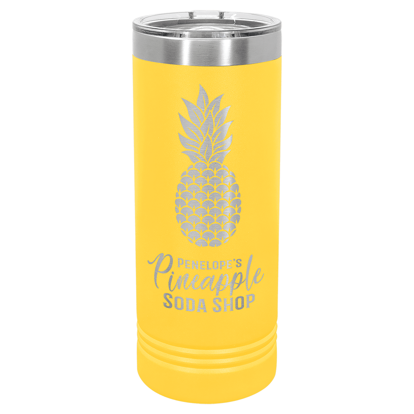 SKU: LTM7016 - Polar Camel 22 oz. Yellow Skinny Tumbler with Slider Lid