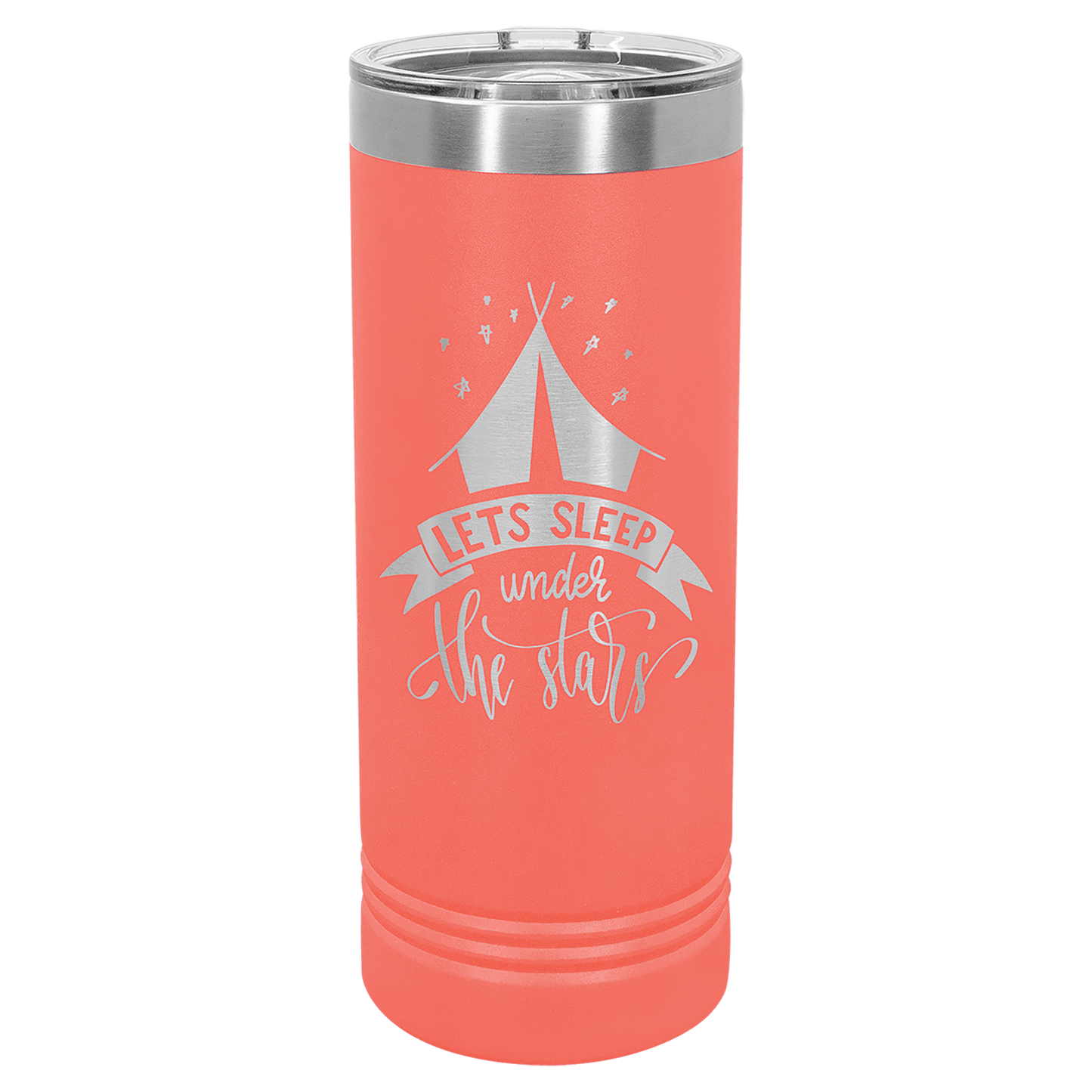 SKU: LTM7017 - Polar Camel 22 oz. Coral Skinny Tumbler with Slider Lid