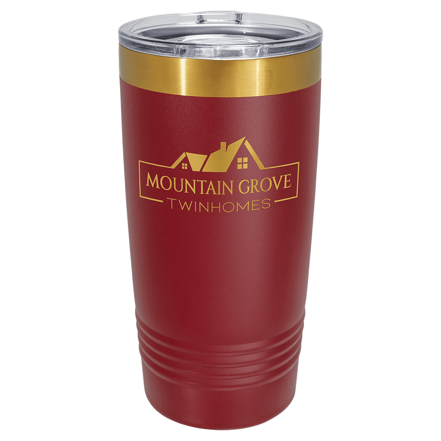 SKU: LTM7234 - Polar Camel 20 oz. Maroon/Bright Gold ION-Plated Ringneck Tumbler with Slider Lid