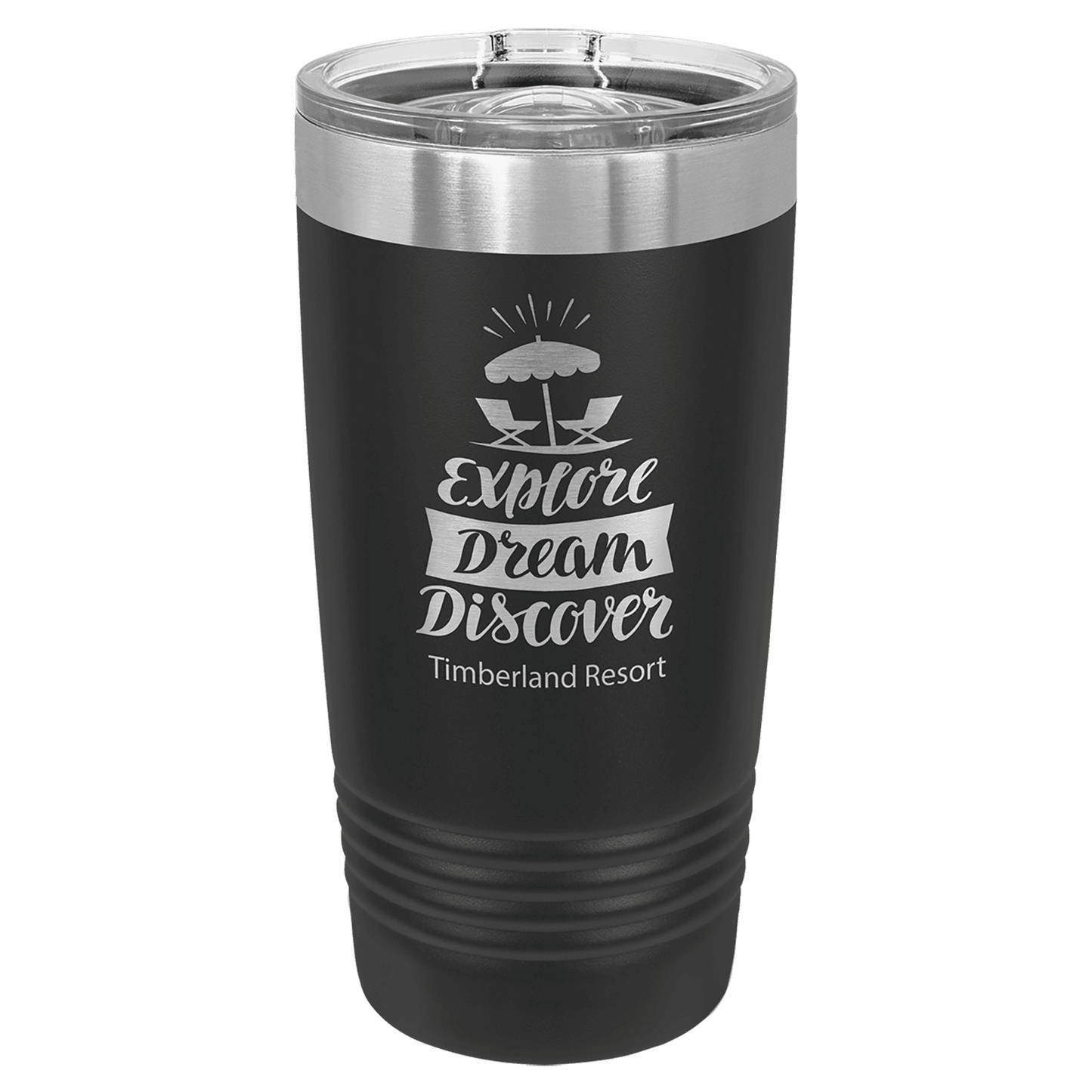 SKU: LTM7266 - Polar Camel 20 oz. Black Ringneck Tumbler with Slider Lid