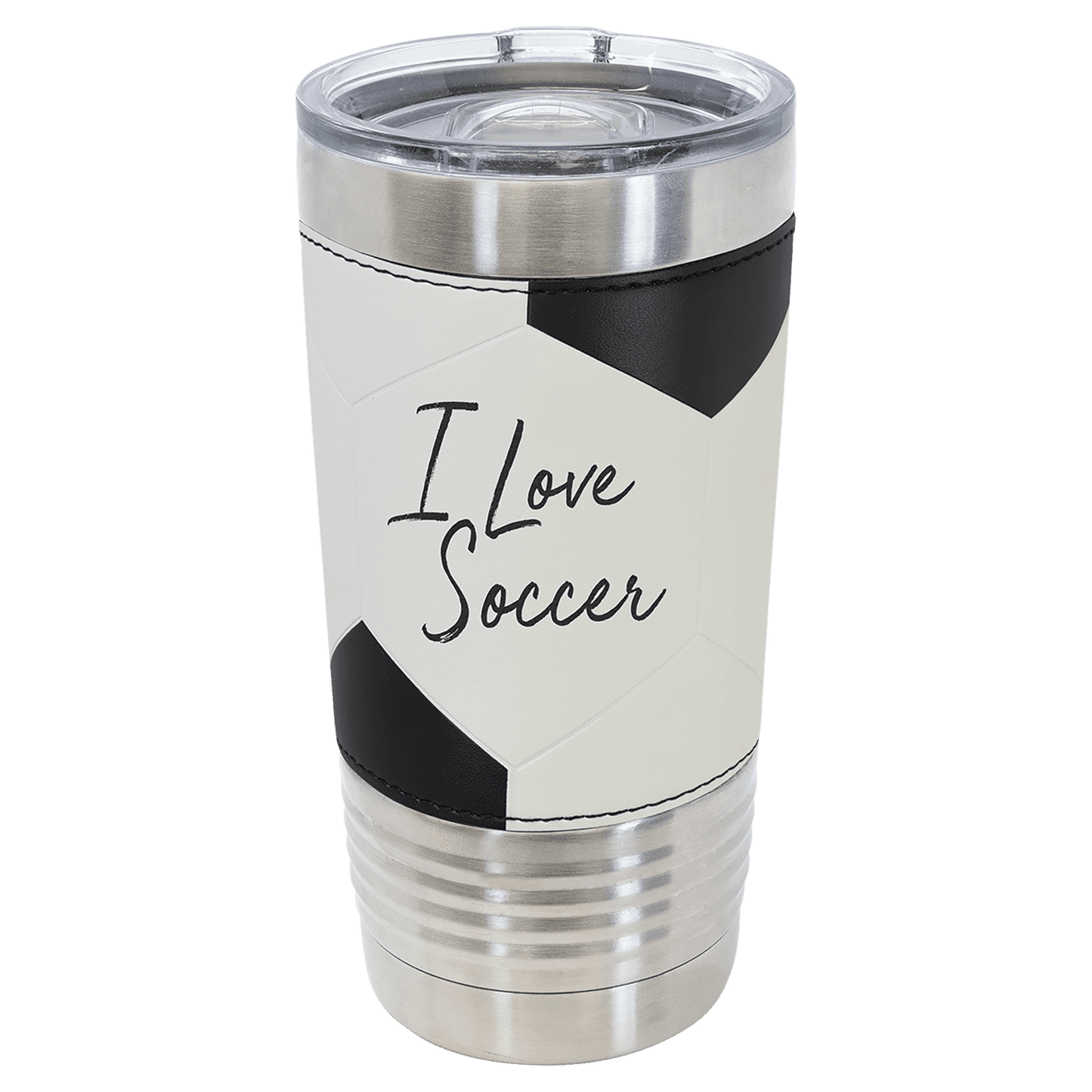 SKU: LTM836 - Polar Camel 20 oz. Soccer Leather Tumbler with Slider Lid