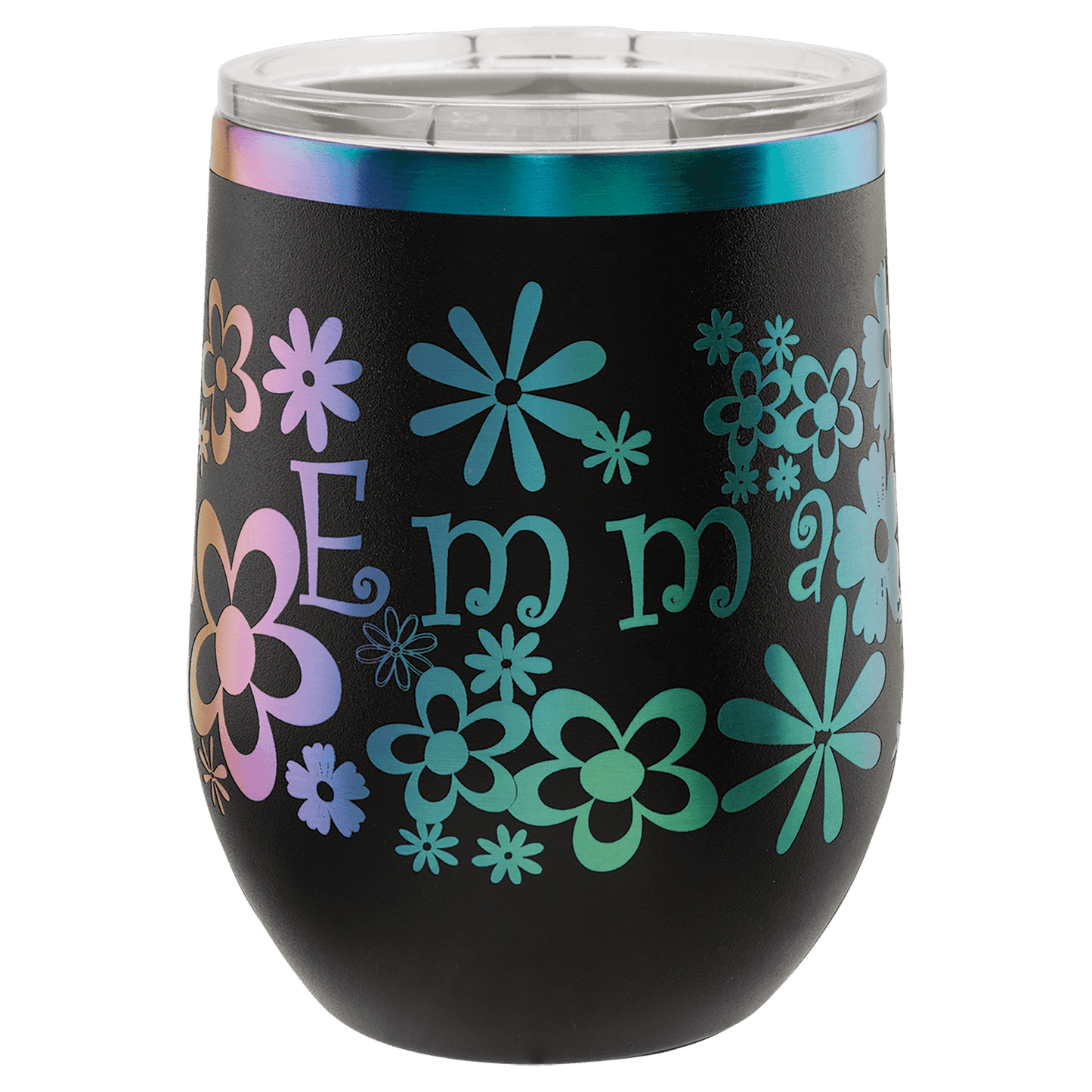 SKU: LTM890 - Polar Camel 12 oz. Black/Prism Stemless Wine Tumbler