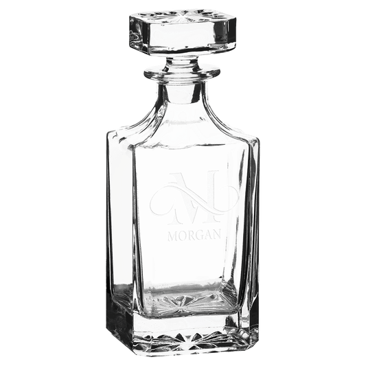 750ml Square Glass Decanter with Black Gift Box