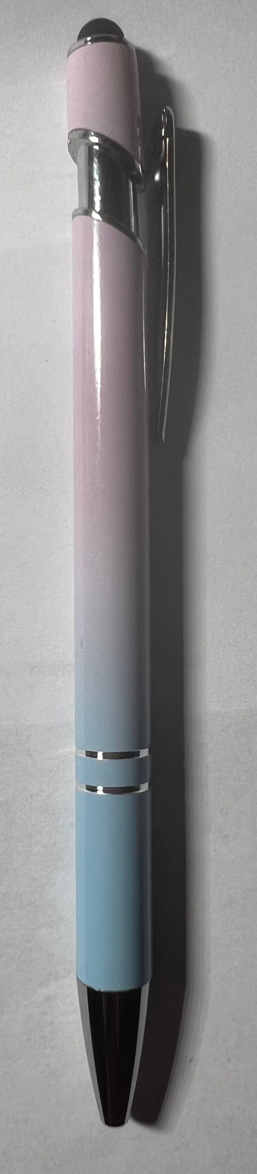 Ballpoint Pen with Stylus Tip Click, 2 in 1 Black Ink, 1.0 mm Medium Point Stylus Metal Pen for Touch Screen Tablet