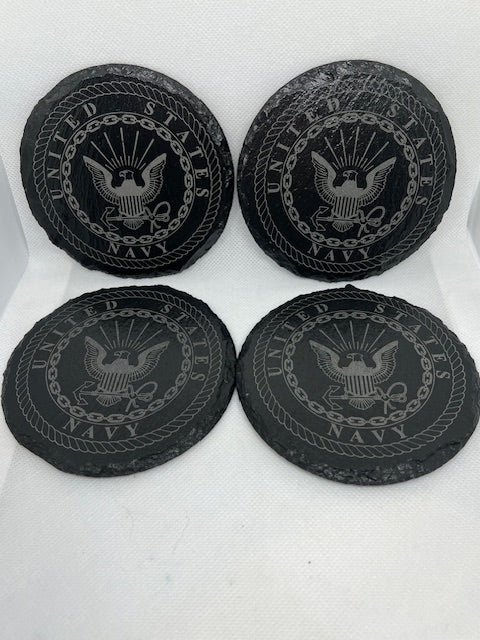 4" SLATE COASTER SET-ROUND