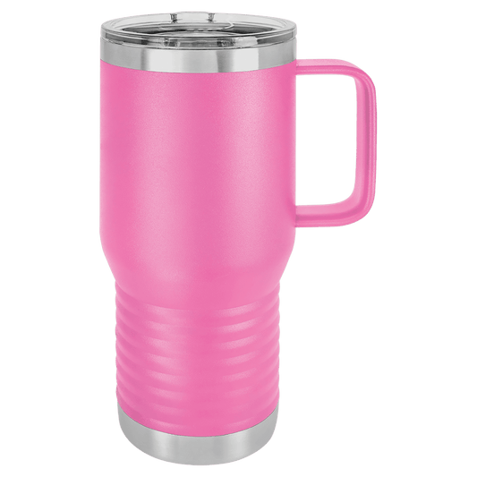 SKU: LCM205 - Polar Camel 20 oz. Pink Vacuum Insulated Travel Mug with Slider Lid