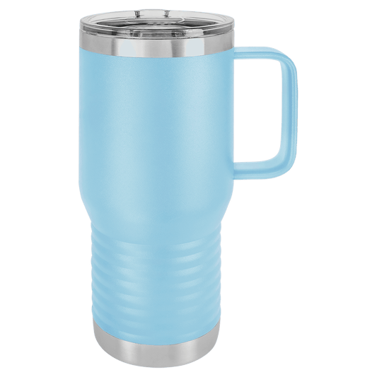 SKU: LCM207 - Polar Camel 20 oz. Light Blue Vacuum Insulated Travel Mug with Slider Lid