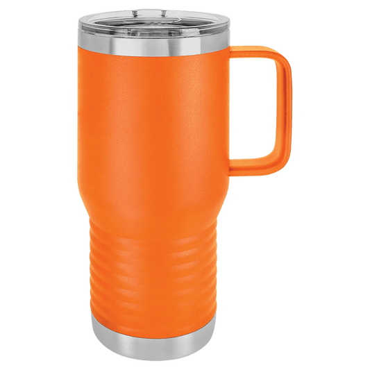 SKU: LCM212 - Polar Camel 20 oz. Orange Vacuum Insulated Travel Mug with Slider Lid