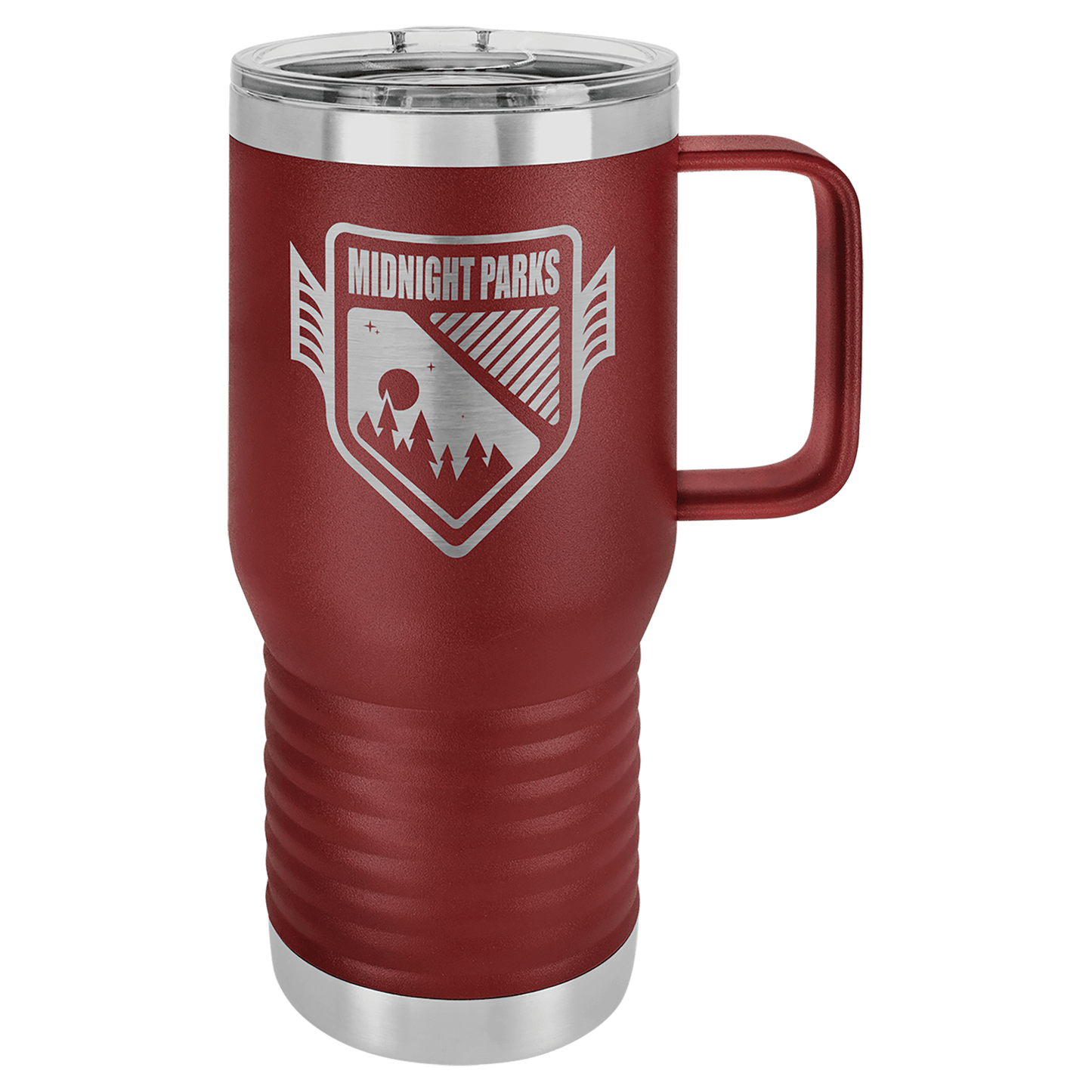SKU: LCM213 - Polar Camel 20 oz. Maroon Vacuum Insulated Travel Mug with Slider Lid