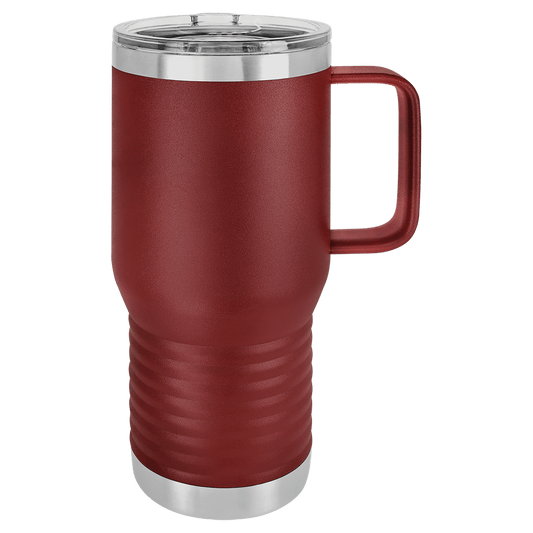 SKU: LCM213 - Polar Camel 20 oz. Maroon Vacuum Insulated Travel Mug with Slider Lid