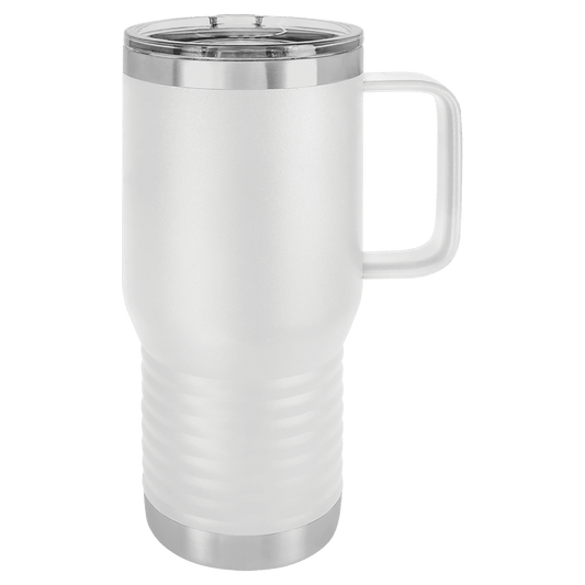 SKU: LCM214 - Polar Camel 20 oz. White Vacuum Insulated Travel Mug with Slider Lid