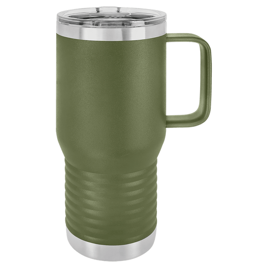 SKU: LCM218 - Polar Camel 20 oz. Olive Green Vacuum Insulated Travel Mug with Slider Lid