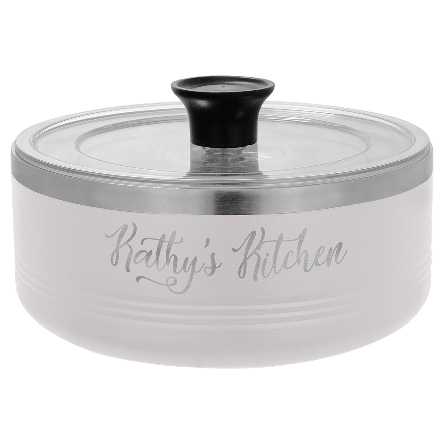 SKU: LSB202 - Polar Camel White 1 1/4 Quart Serving Bowl with Lid