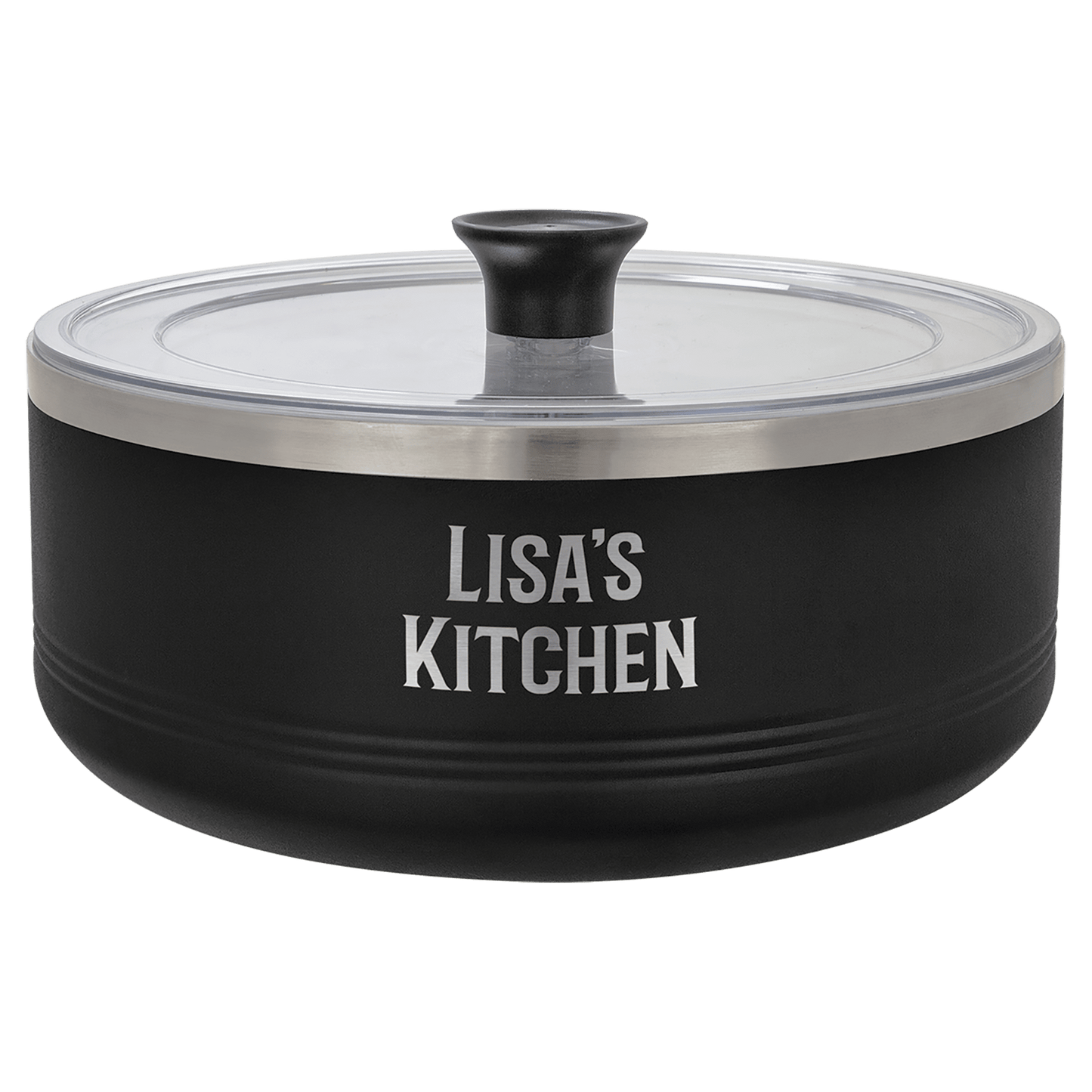 SKU: LSB301 - Polar Camel Black 3 Quart Serving Bowl with Lid