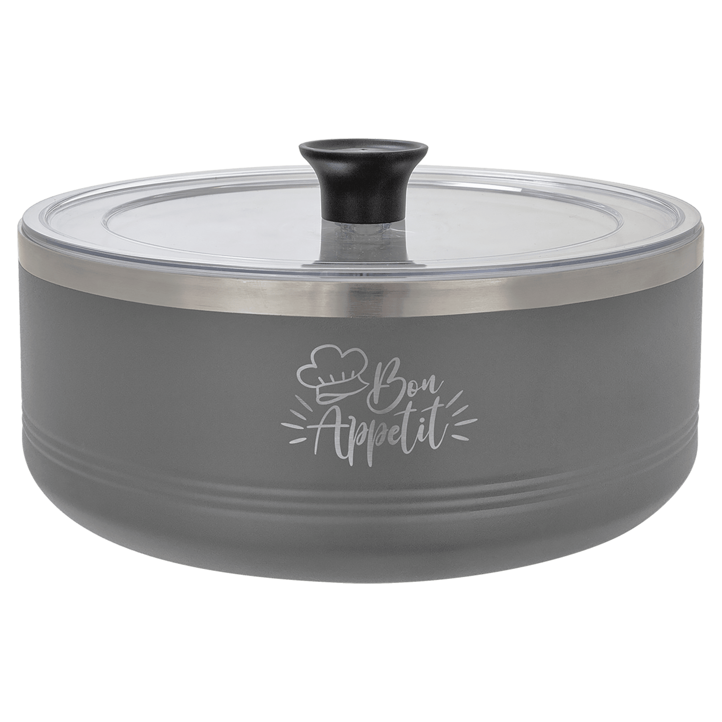 SKU: LSB303 - Polar Camel Gray 3 Quart Serving Bowl with Lid