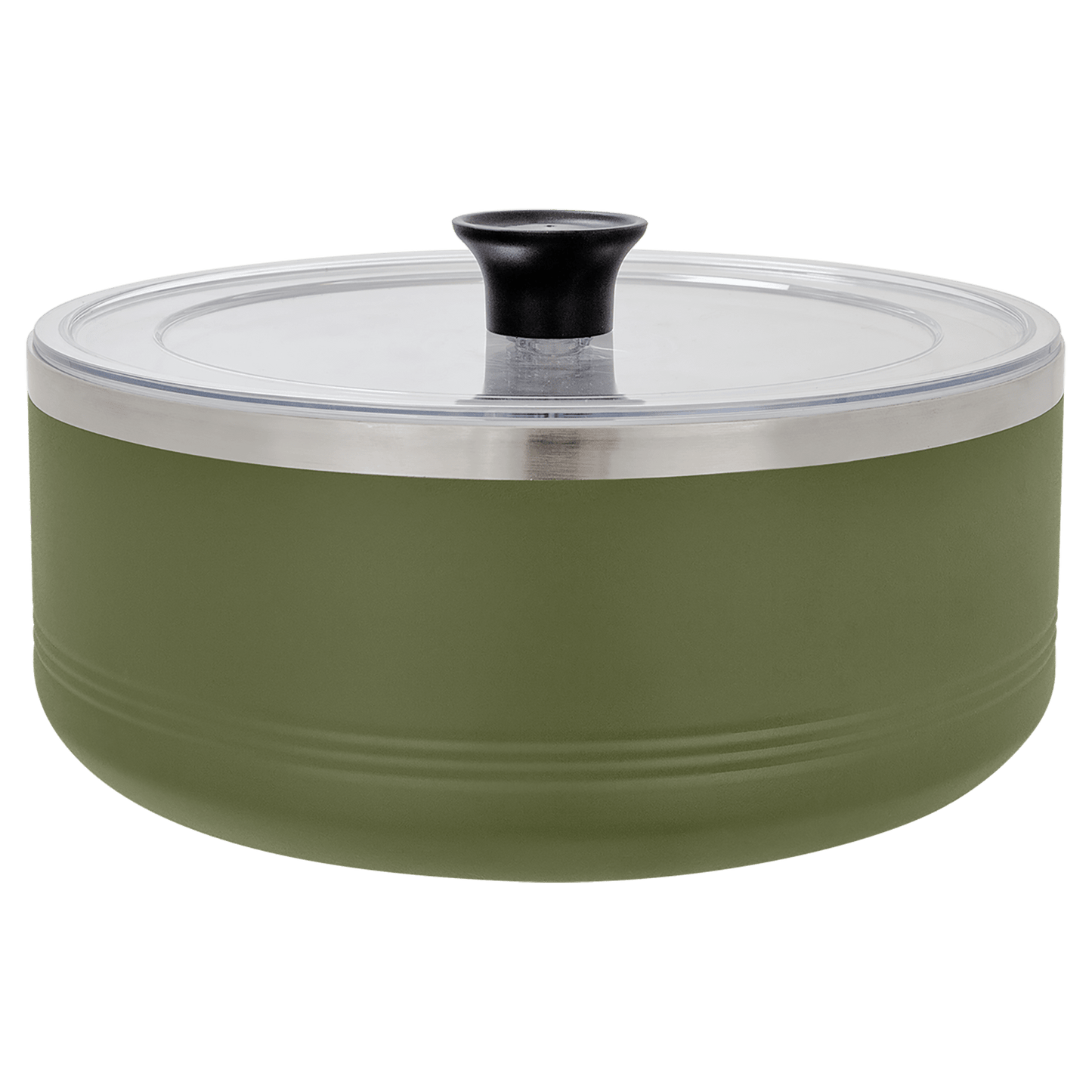 SKU: LSB304 - Polar Camel Olive Green 3 Quart Serving Bowl with Lid