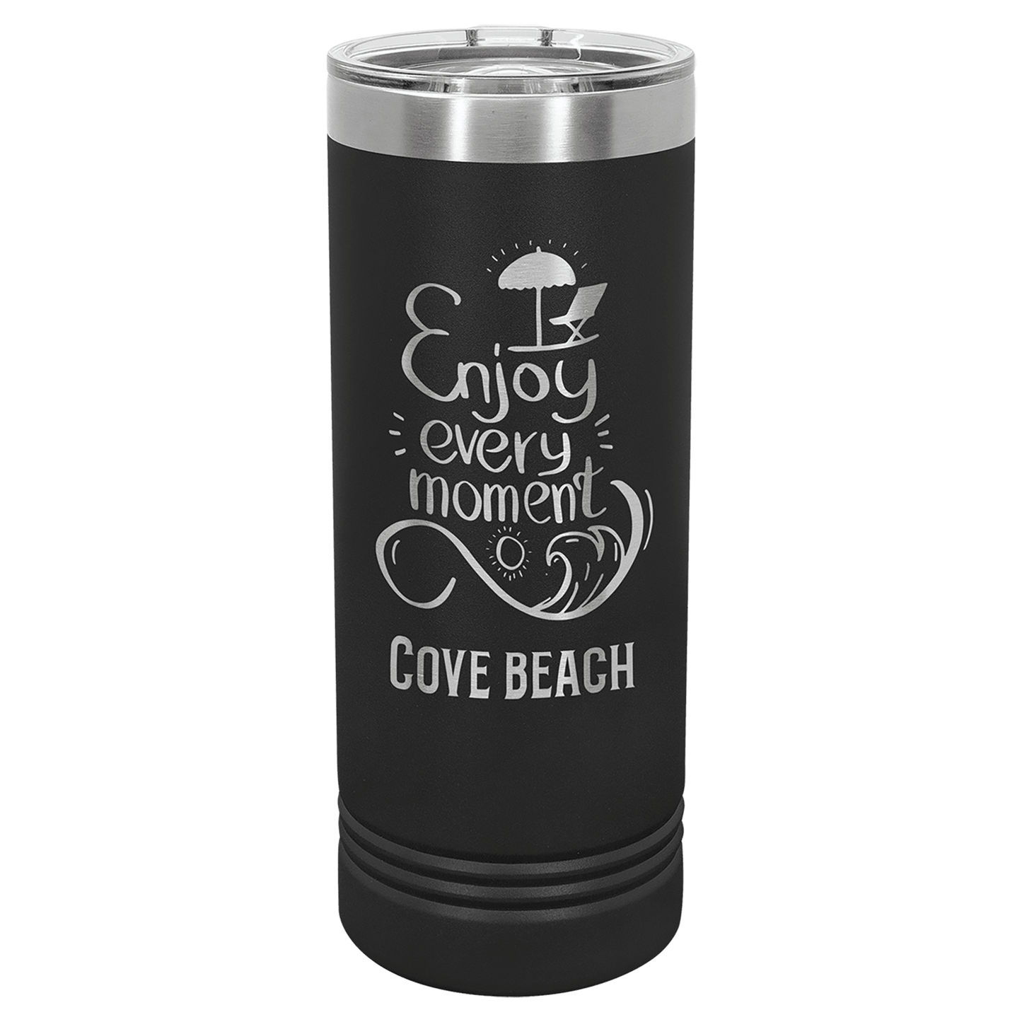 SKU: LTM7002 - Polar Camel 22 oz. Black Skinny Tumbler with Slider Lid