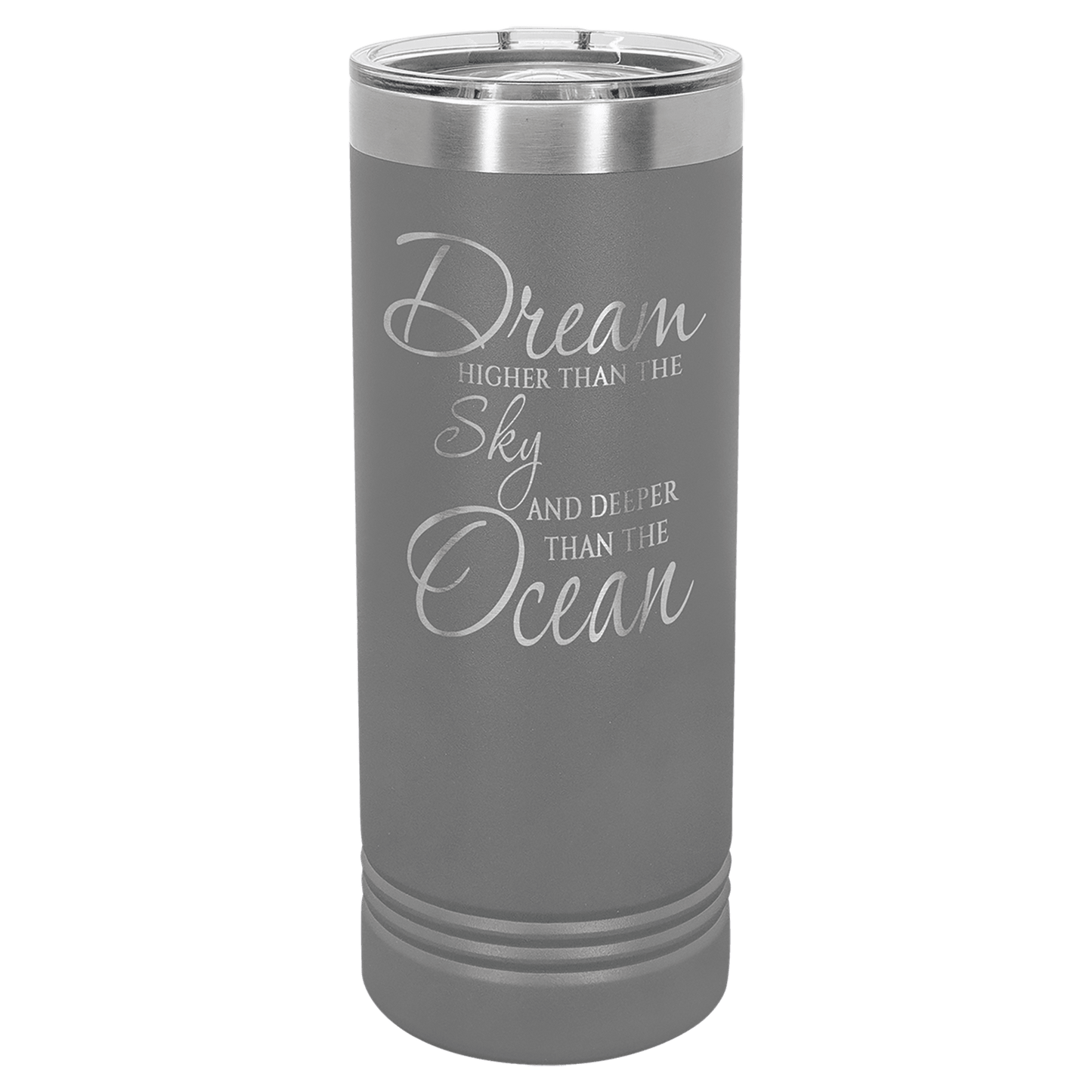 SKU: LTM7010 - Polar Camel 22 oz. Dark Gray Skinny Tumbler with Slider Lid