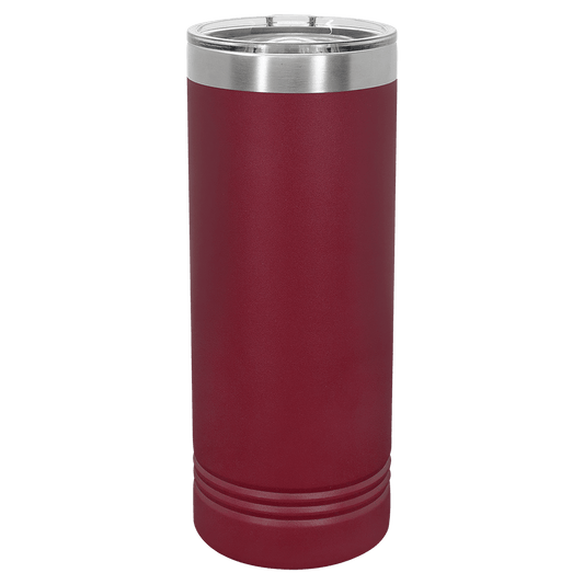SKU: LTM7013 - Polar Camel 22 oz. Maroon Skinny Tumbler with Slider Lid
