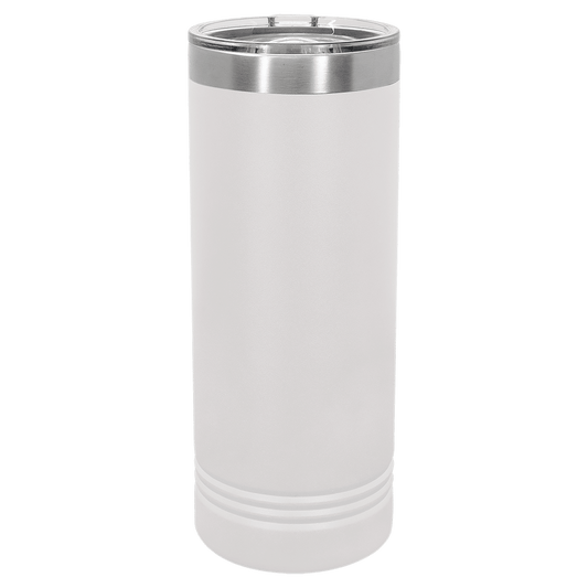 SKU: LTM7014 - Polar Camel 22 oz. White Skinny Tumbler with Slider Lid