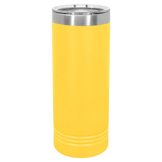 SKU: LTM7016 - Polar Camel 22 oz. Yellow Skinny Tumbler with Slider Lid