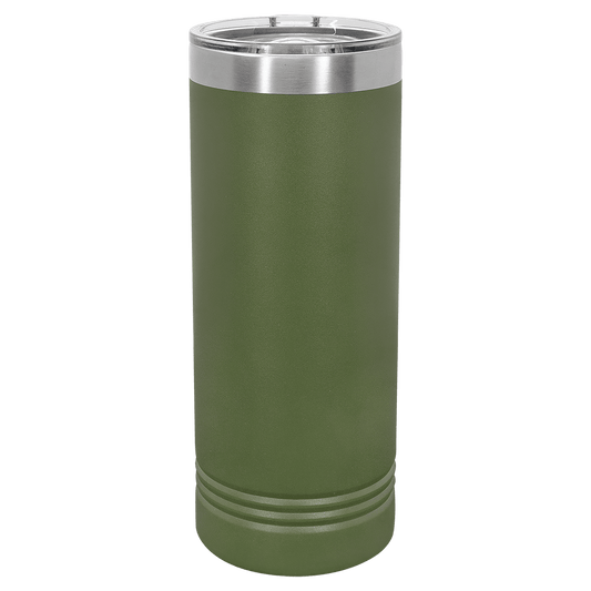 SKU: LTM7018 - Polar Camel 22 oz. Olive Green Skinny Tumbler with Slider Lid