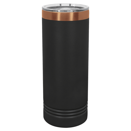 SKU: LTM7050 - Polar Camel 22 oz. Black/Rose Gold Skinny Tumbler