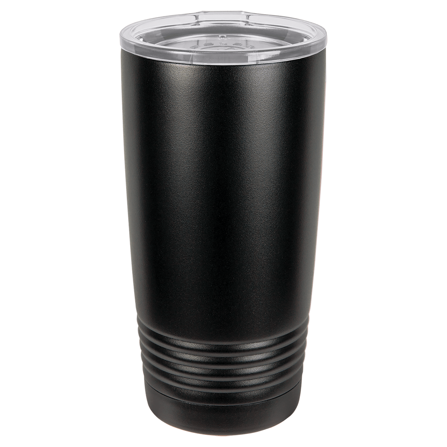 Polar Camel 20 oz. Black Vacuum Insulated Ringneck Tumbler with Clear Lid