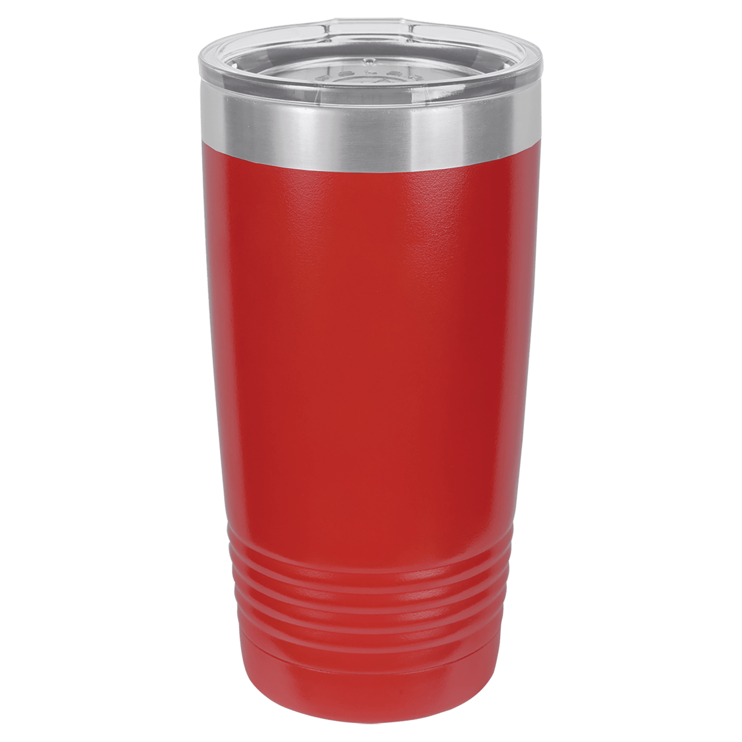 Polar Camel 20 oz. Red Vacuum Insulated Ringneck Tumbler with Clear Lid