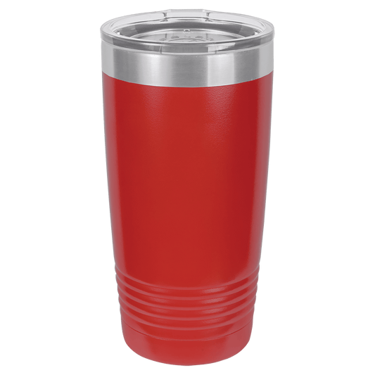 Polar Camel 20 oz. Red Vacuum Insulated Ringneck Tumbler with Clear Lid