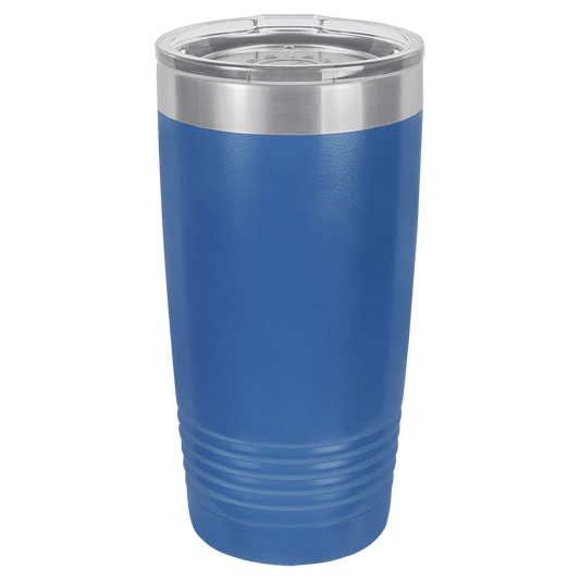 Polar Camel 20 oz. Royal Blue Vacuum Insulated Ringneck Tumbler with Clear Lid