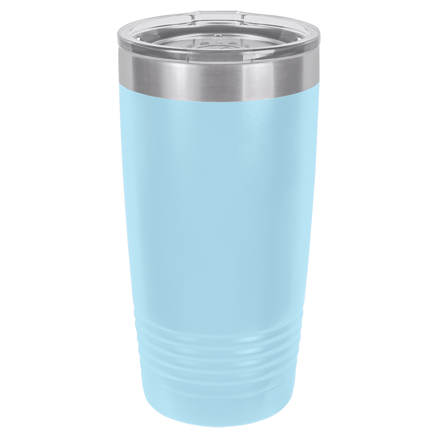 Polar Camel 20 oz. Light Blue Vacuum Insulated Ringneck Tumbler with Clear Lid