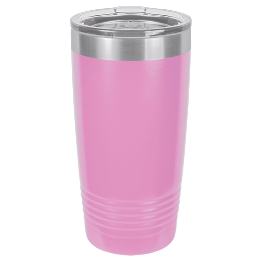 Polar Camel 20 oz. Light Purple Vacuum Insulated Ringneck Tumbler with Clear Lid