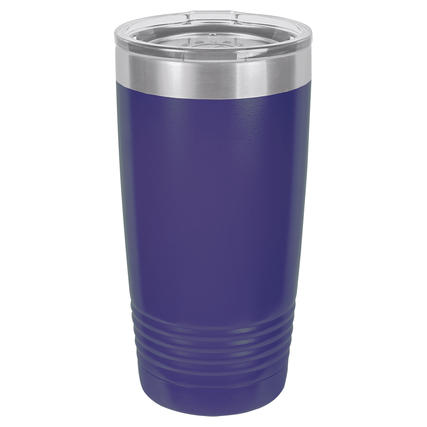 Polar Camel 20 oz. Purple Vacuum Insulated Ringneck Tumbler with Clear Lid