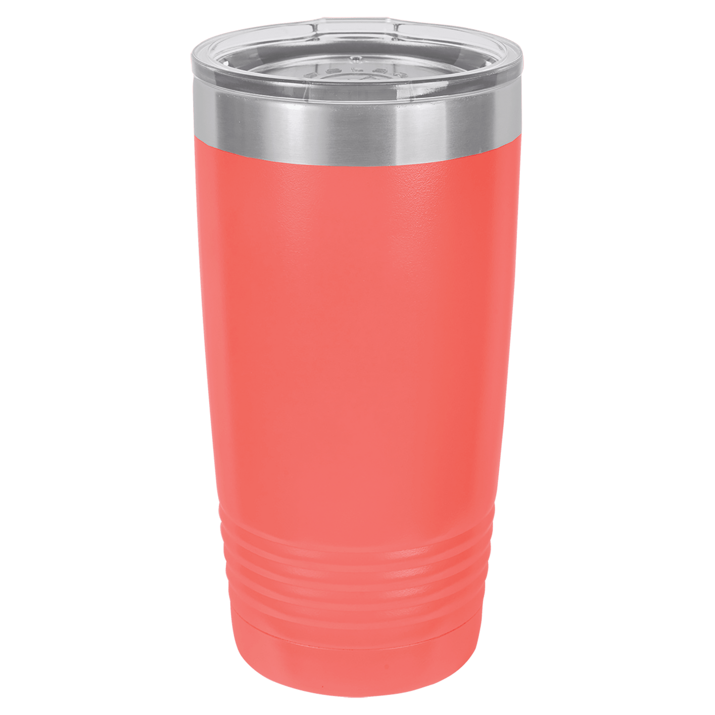 Polar Camel 20 oz. Coral Vacuum Insulated Ringneck Tumbler with Clear Lid