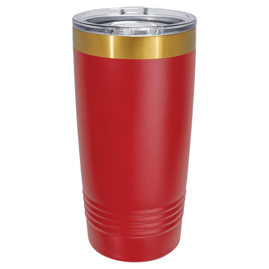 SKU: LTM7231 - Polar Camel 20 oz. Red/Bright Gold ION-Plated Ringneck Tumbler with Slider Lid