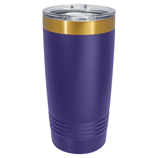 SKU: LTM7232 - Polar Camel 20 oz. Purple/Bright Gold ION-Plated Ringneck Tumbler with Slider Lid