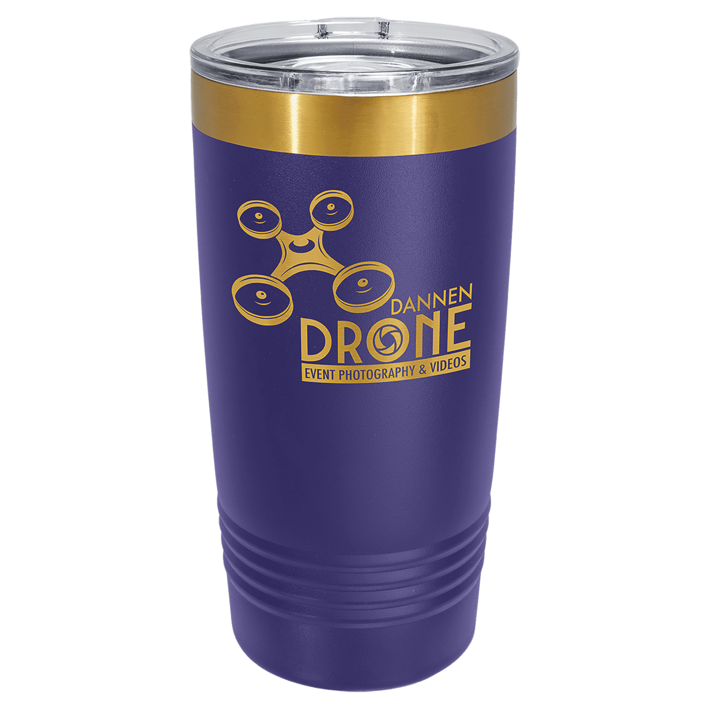 SKU: LTM7232 - Polar Camel 20 oz. Purple/Bright Gold ION-Plated Ringneck Tumbler with Slider Lid