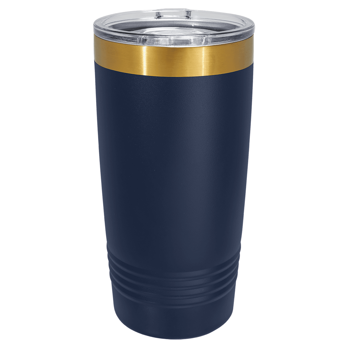 SKU: LTM7233 - Polar Camel 20 oz. Navy Blue/Bright Gold ION-Plated Ringneck Tumbler with Slider Lid