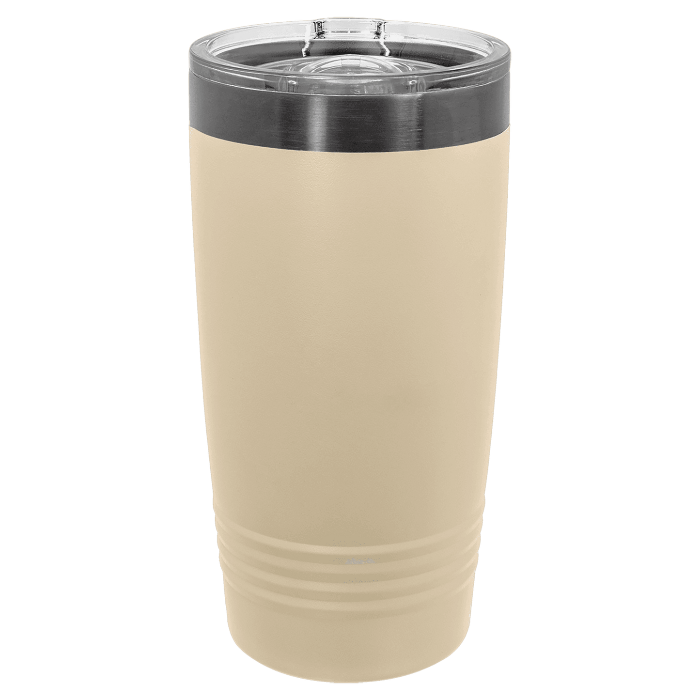 SKU: LTM7282 - Polar Camel 20 oz. Warm Sand/Ghost Black ION-Plated Ringneck Tumbler with Slider Lid