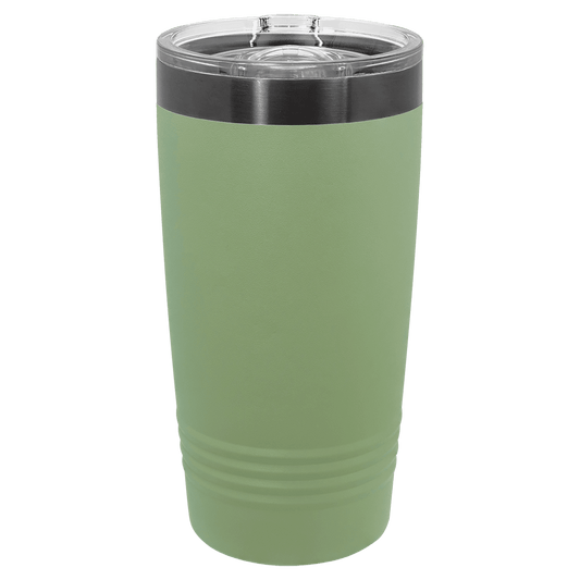 SKU: LTM7284 - Polar Camel 20 oz. Summer Sage/Ghost Black ION-Plated Ringneck Tumbler with Slider Lid