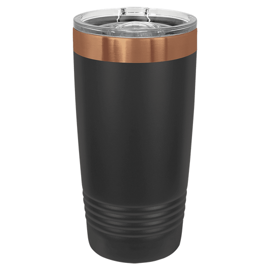 SKU: LTM7290 - Polar Camel 20 oz. Black/Rose Gold Ringneck Tumbler