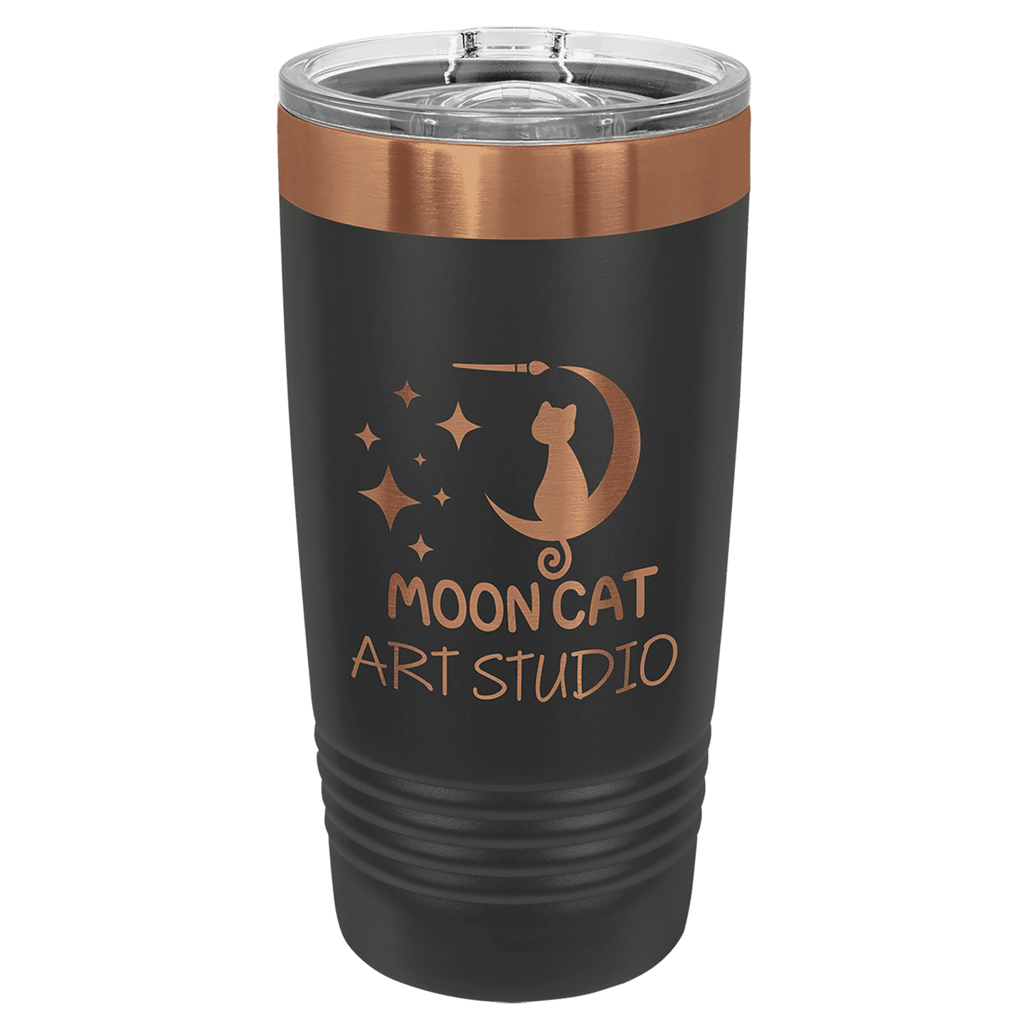SKU: LTM7290 - Polar Camel 20 oz. Black/Rose Gold Ringneck Tumbler