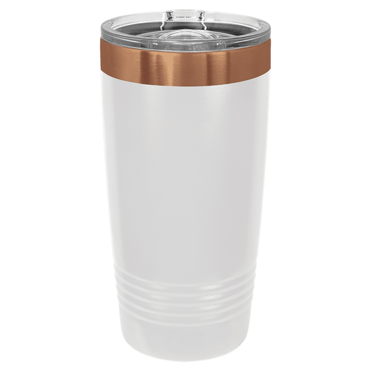 SKU: LTM7291 - Polar Camel 20 oz. White/Rose Gold Ringneck Tumbler