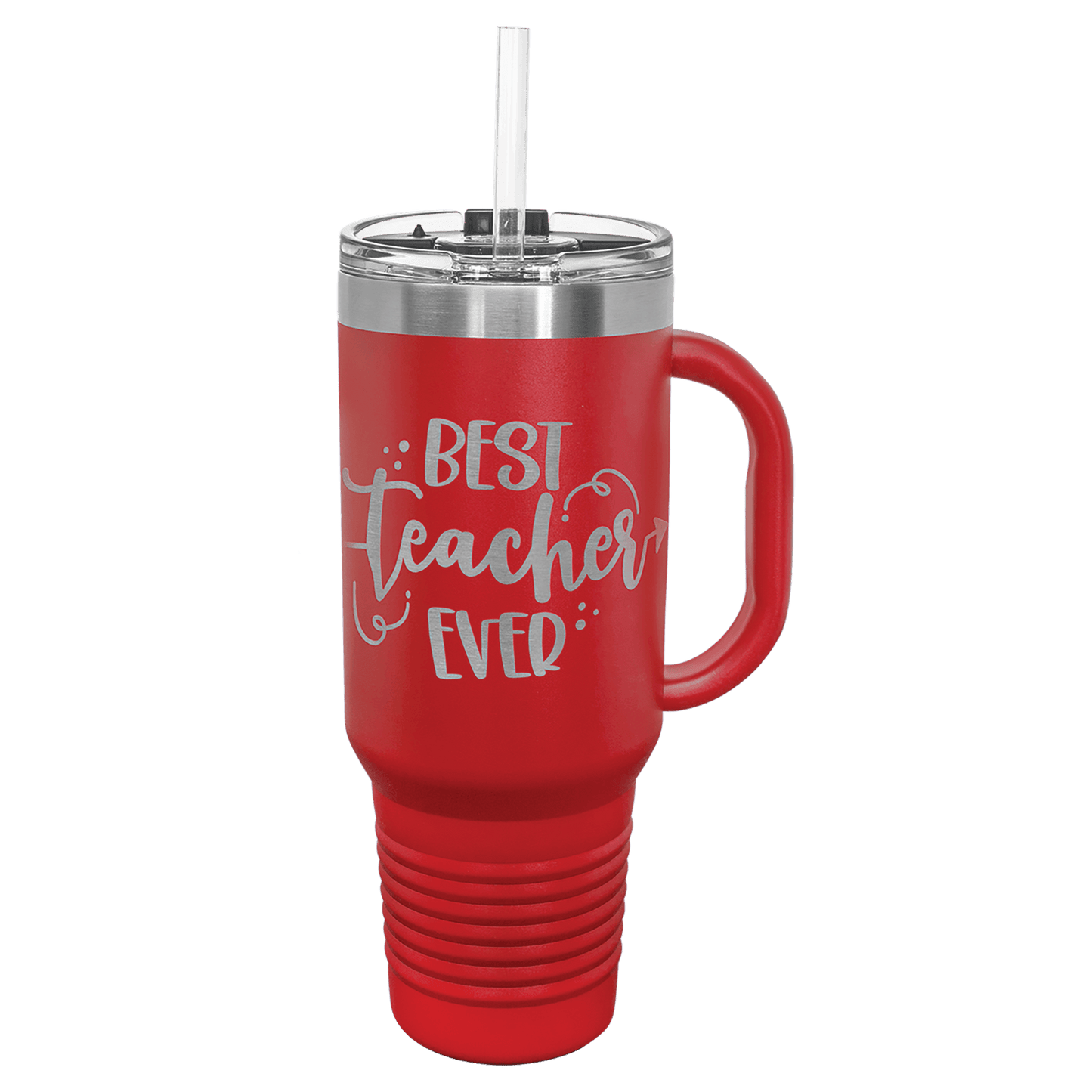 SKU: LTM7402 - Polar Camel 40 oz. Red Travel Mug with Snap Lid & Straw