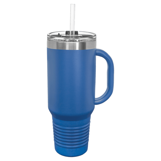 SKU: LTM7403 - Polar Camel 40 oz. Royal Blue Travel Mug with Snap Lid & Straw