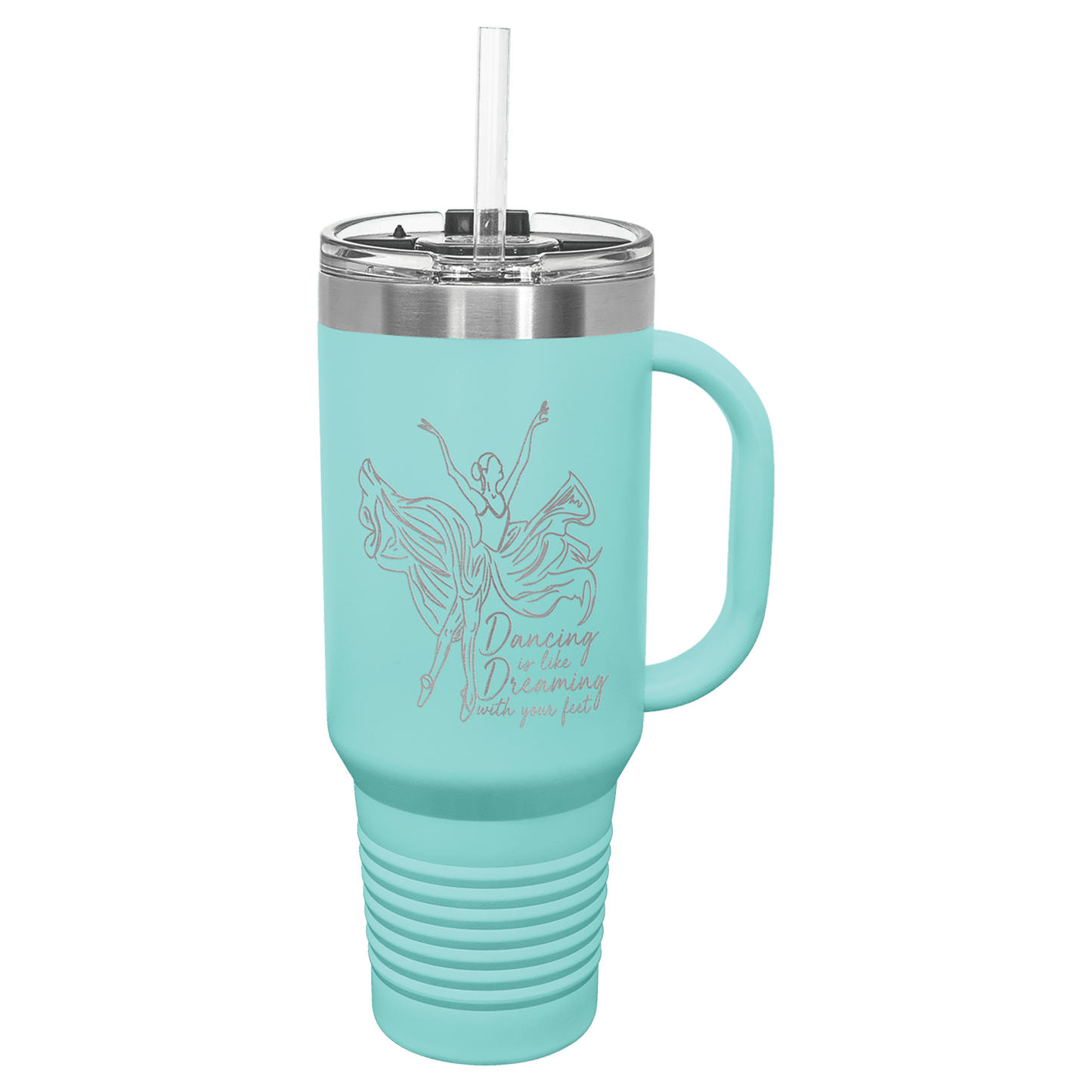 SKU: LTM7404 - Polar Camel 40 oz. Teal Travel Mug with Snap Lid & Straw