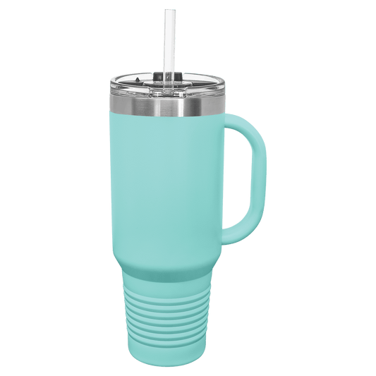SKU: LTM7404 - Polar Camel 40 oz. Teal Travel Mug with Snap Lid & Straw